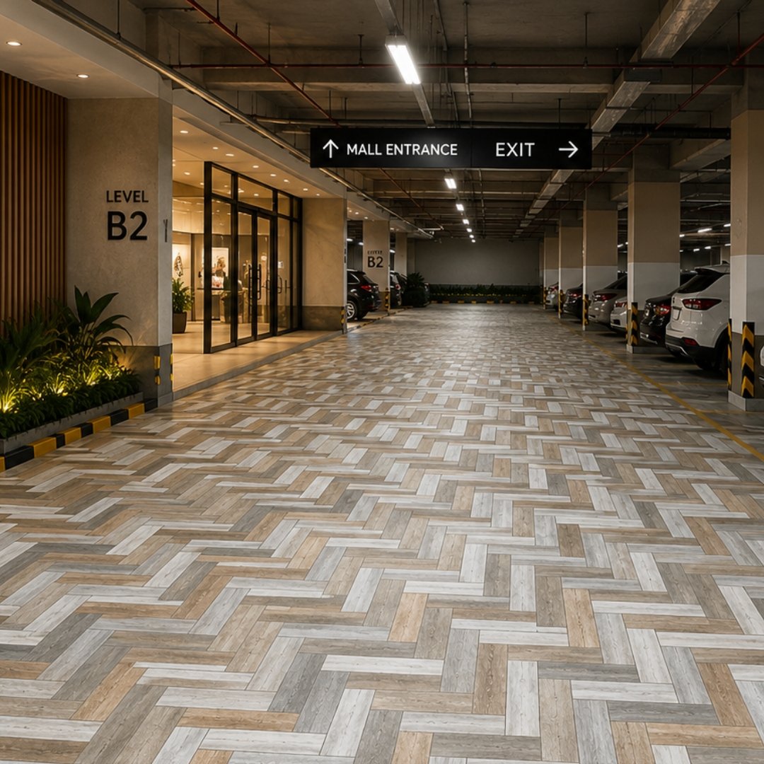 X 6132 Wooden Tiles Parking - My Home Studio